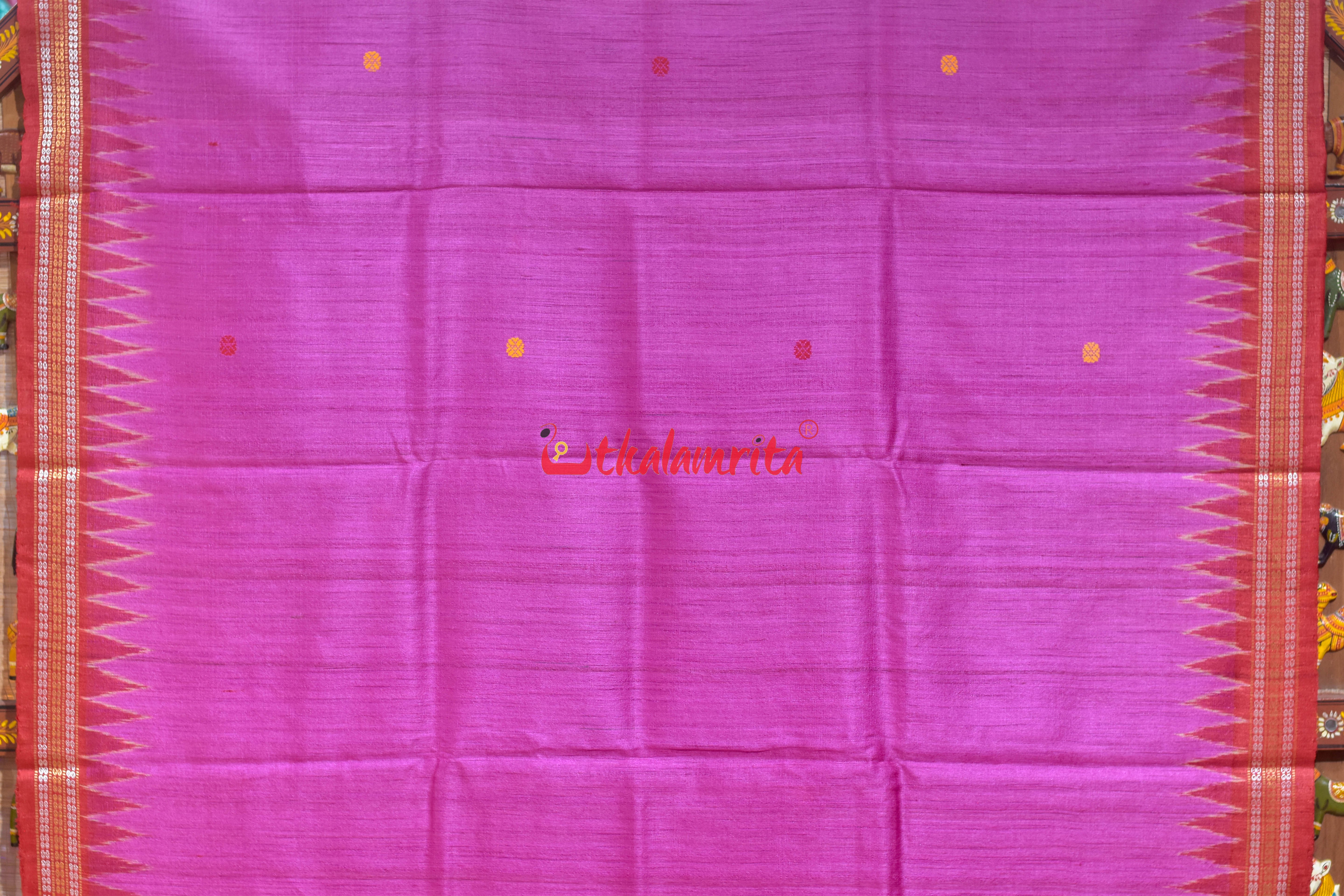 Rani Red Jala Gopalpur Tussar Silk Saree