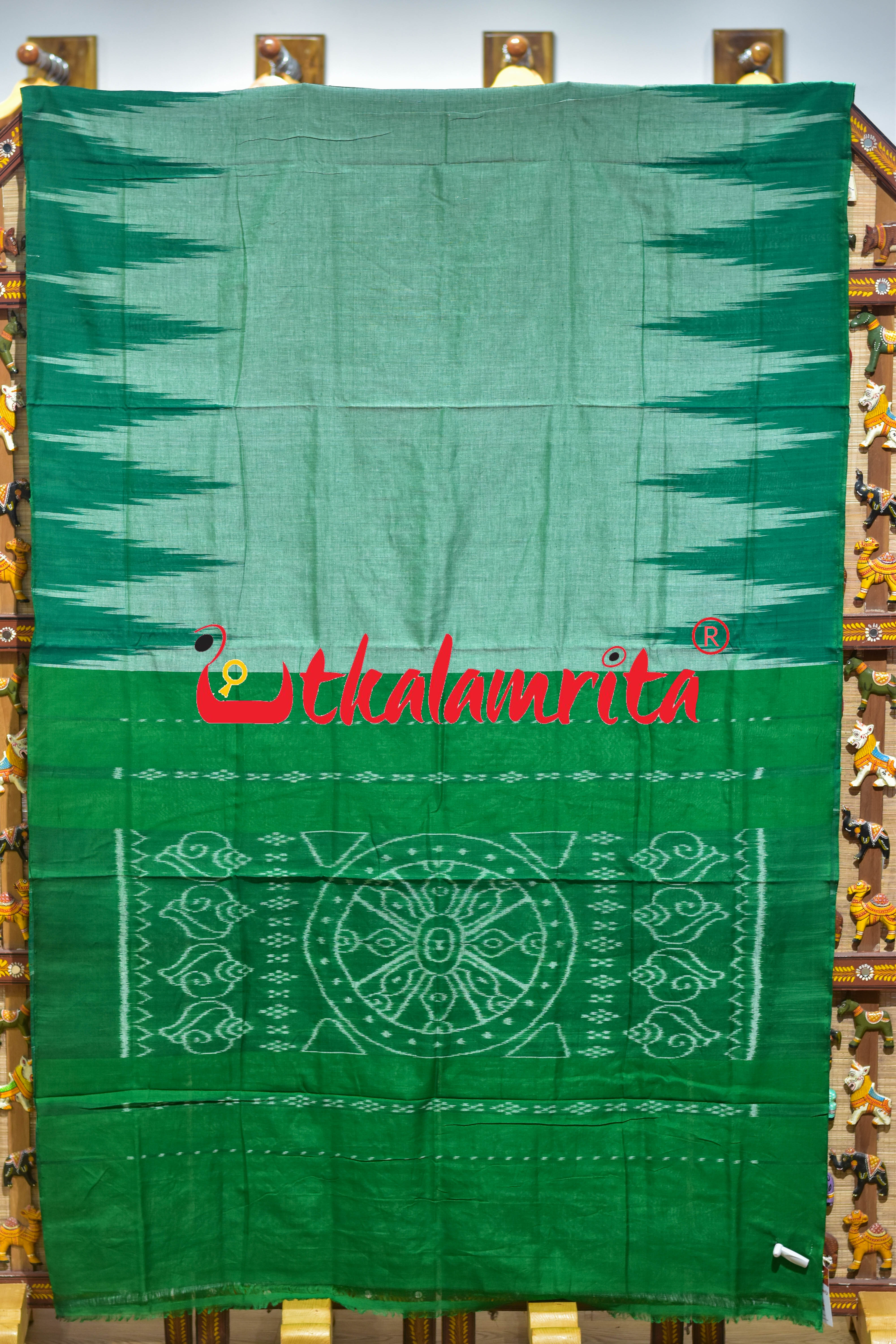 Green Kargil Kumbha Cotton Saree
