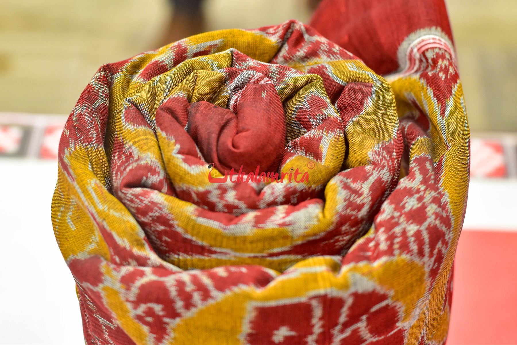 Golden Macha Hansa Sambalpuri Cotton (Fabric)