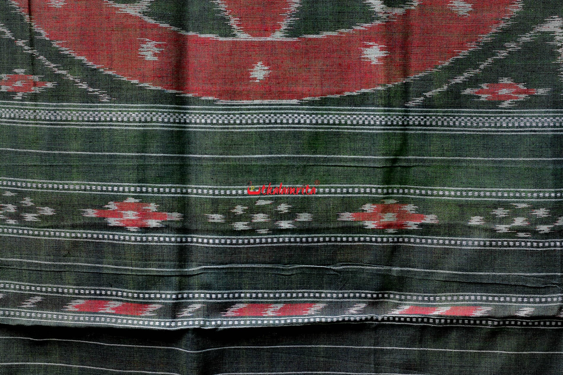 Parrot Green Rekha Buti Saree