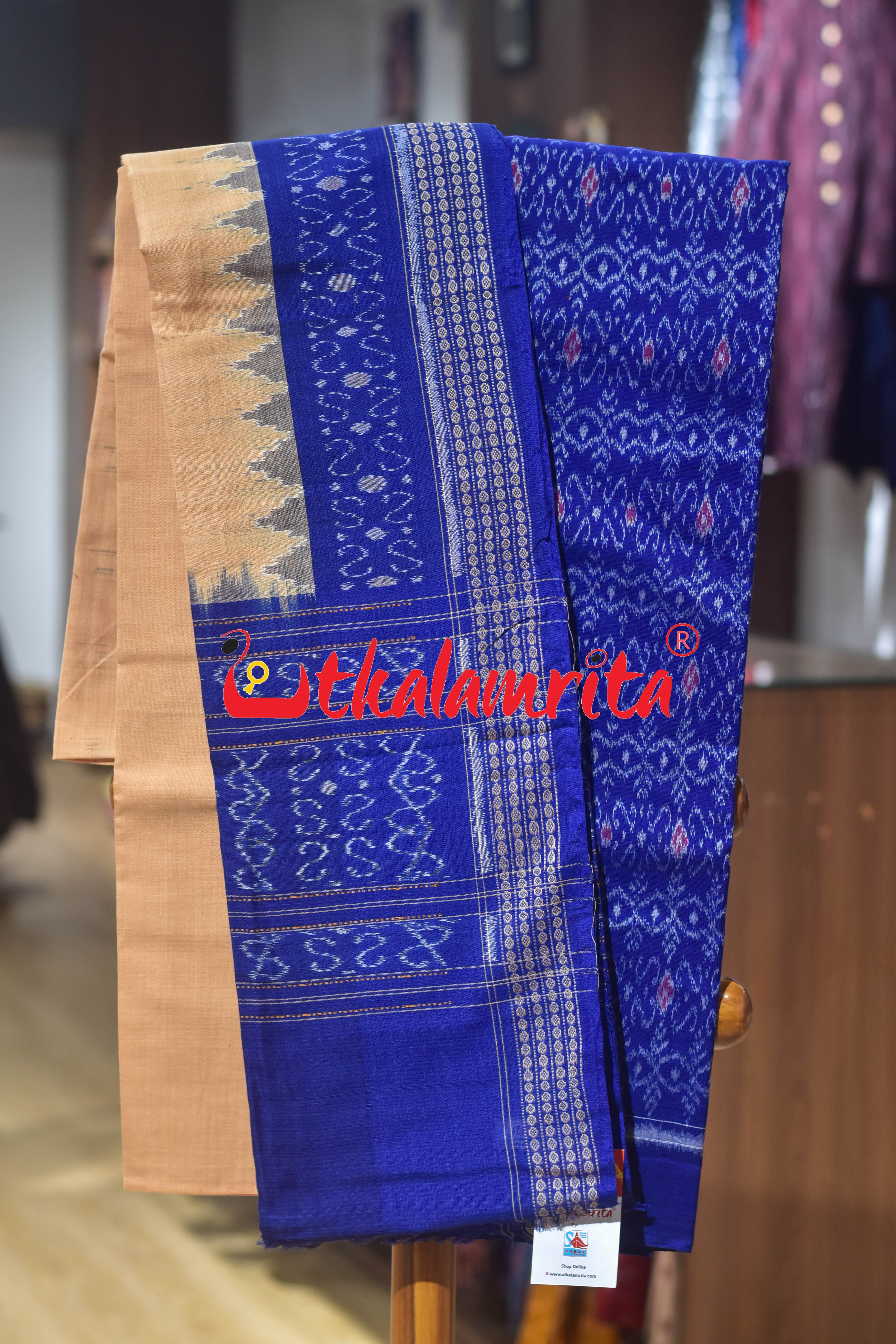 Blue Cream S Bandha Cotton Dress Set