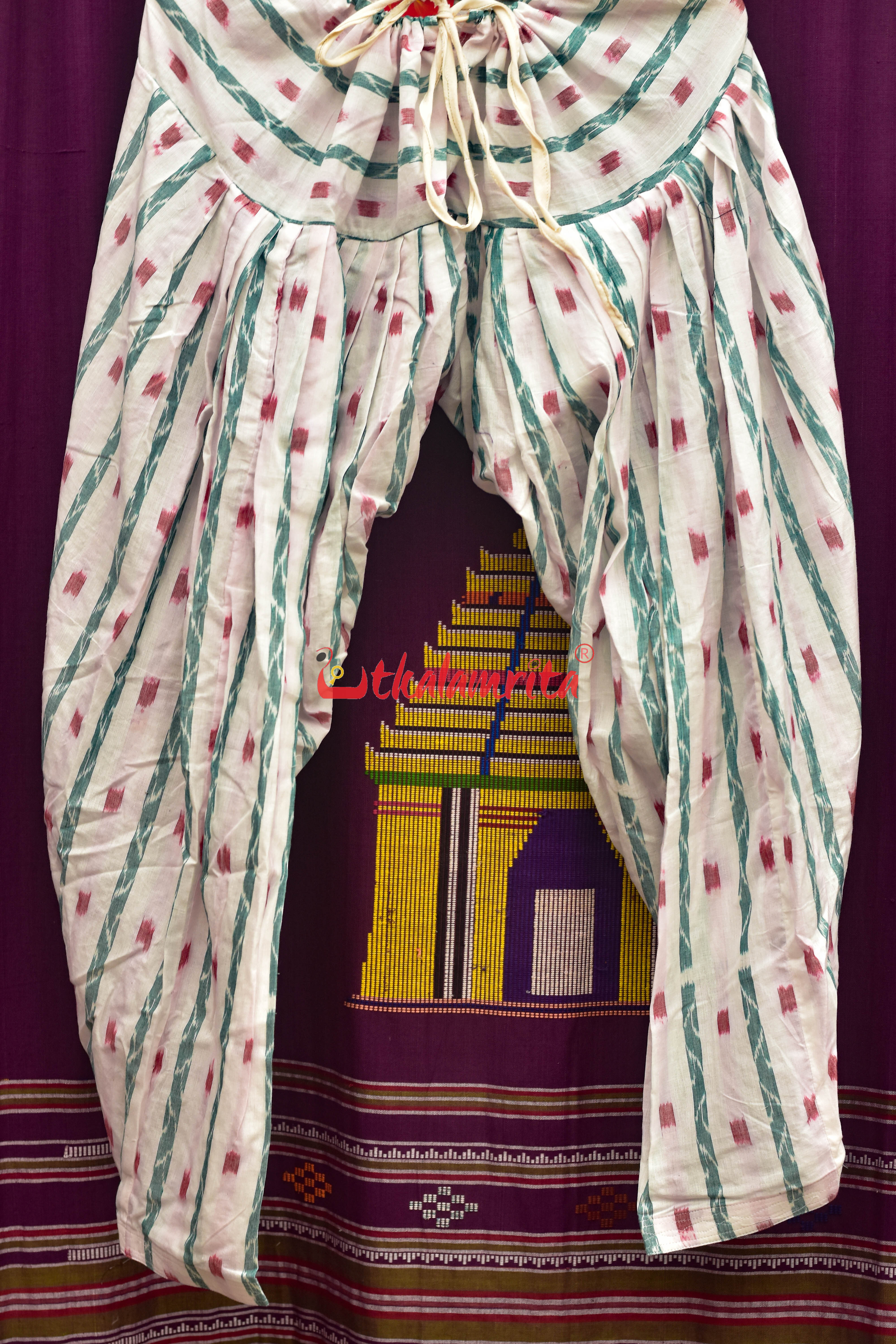 White Red Dots and Lata (Ladie's Patiala Pant)