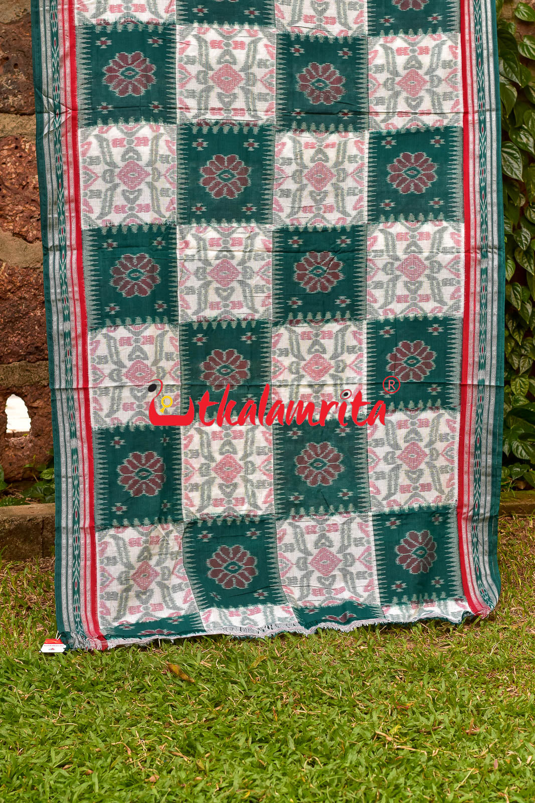 Box Computer Green Khandua Cotton Saree