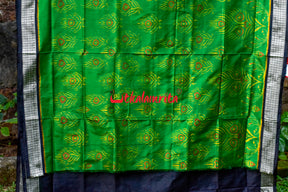 Mayura Green Sambalpuri Silk Saree