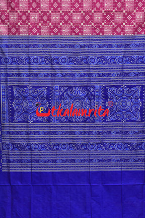 45 Kuthi Pink Sambalpuri Pasapali Silk Saree