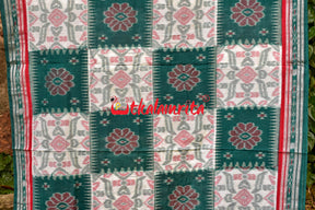 Box Computer Green Khandua Cotton Saree