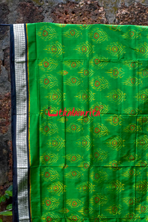 Mayura Green Sambalpuri Silk Saree