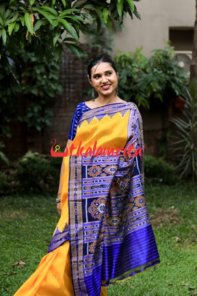 The Haldi Basanta Khandua Silk Saree