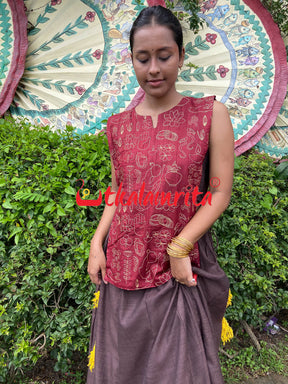 Shubha Shankha (Long Skirt Tie-up Set)