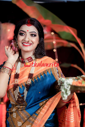Sumati Blue Taj Mahal Sambalpuri Bapta Saree