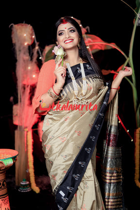 Earth Colour Tribal Sambalpuri Silk Saree
