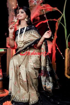 Earth Colour Tribal Sambalpuri Silk Saree