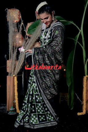 7 Kuthi Mehendi Sambalpuri Silk Saree