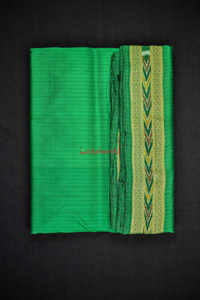 Green Bandha Border Silk (Fabric)