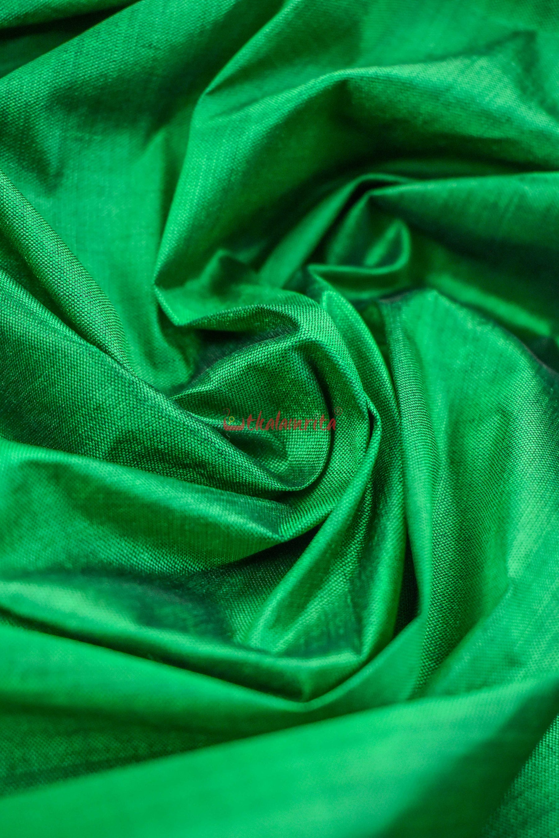 Green Bandha Border Silk (Fabric)