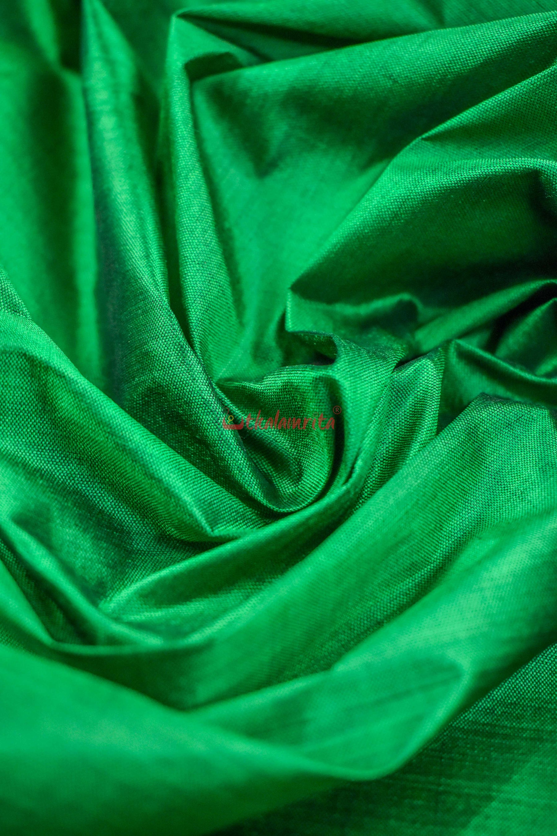 Green Bandha Border Silk (Fabric)