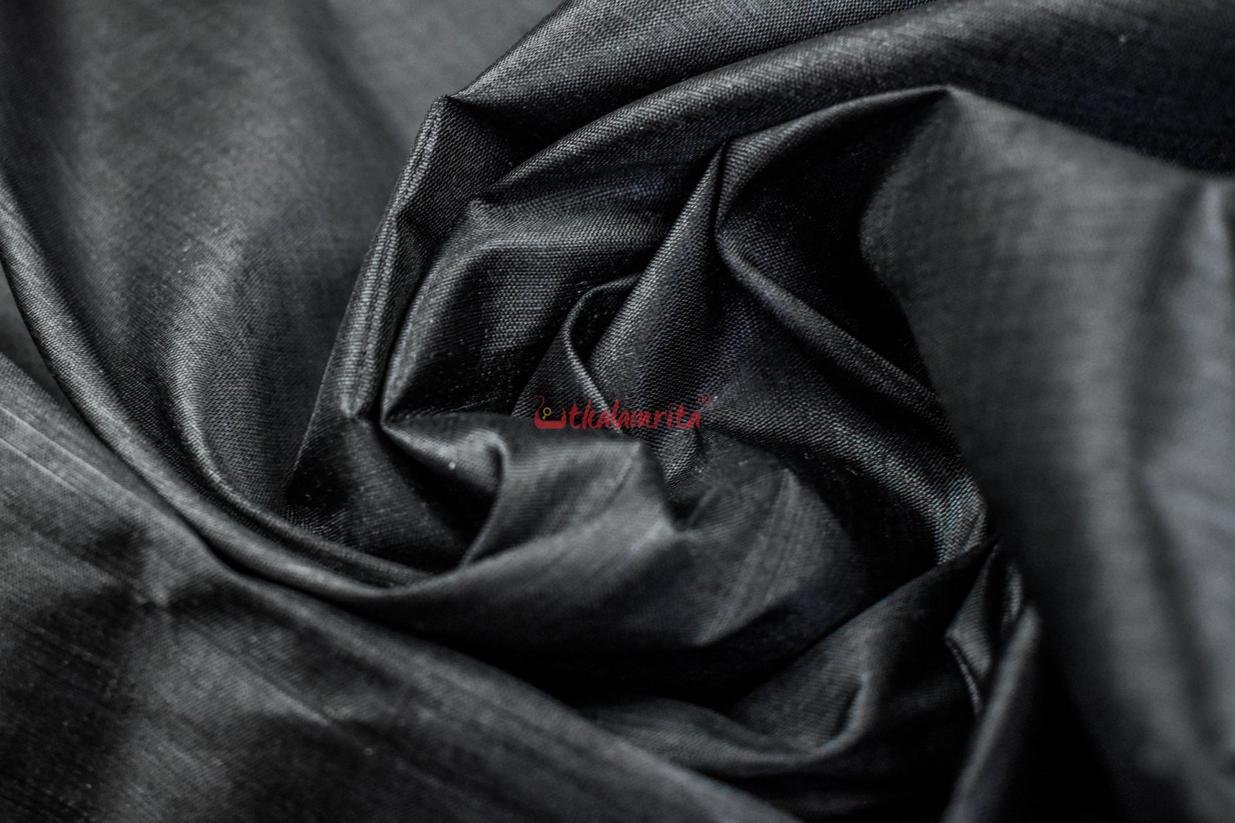 Black Bandha Border Silk (Fabric)