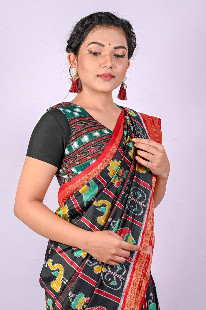 Black Nabarangi Silk Saree