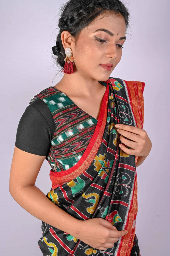 Black Nabarangi Silk Saree