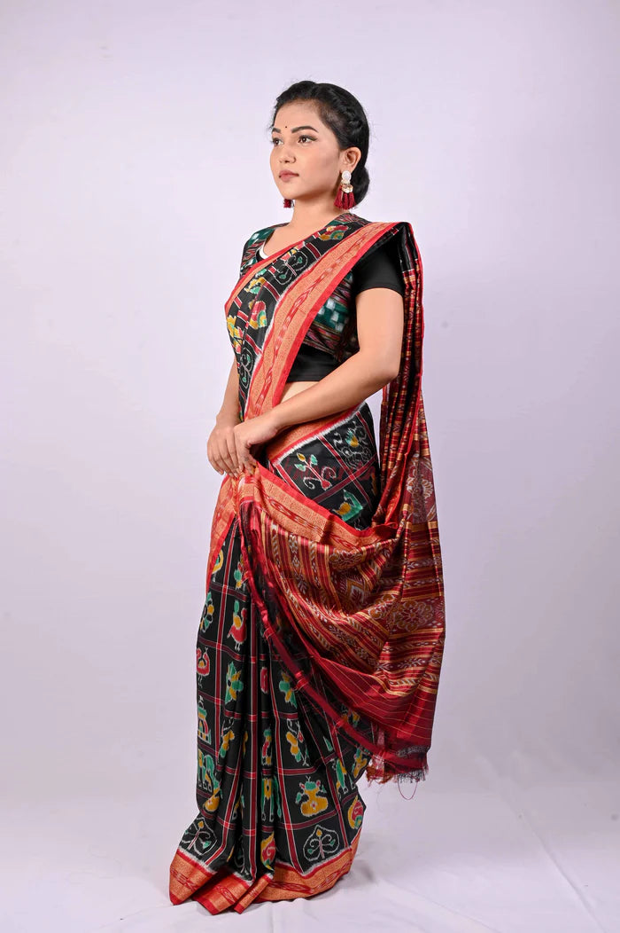 Black Nabarangi Silk Saree