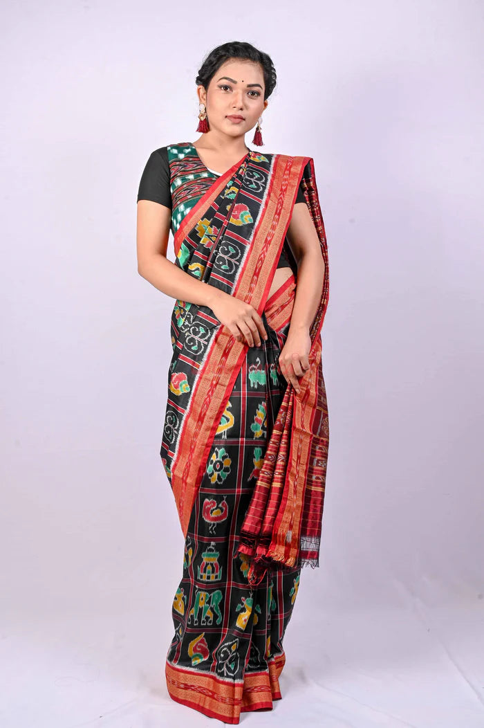 Black Nabarangi Silk Saree