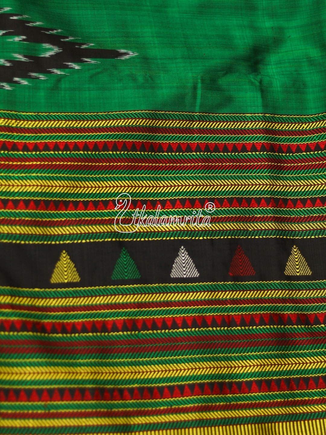 New Green Dongria Khandua Silk Saree