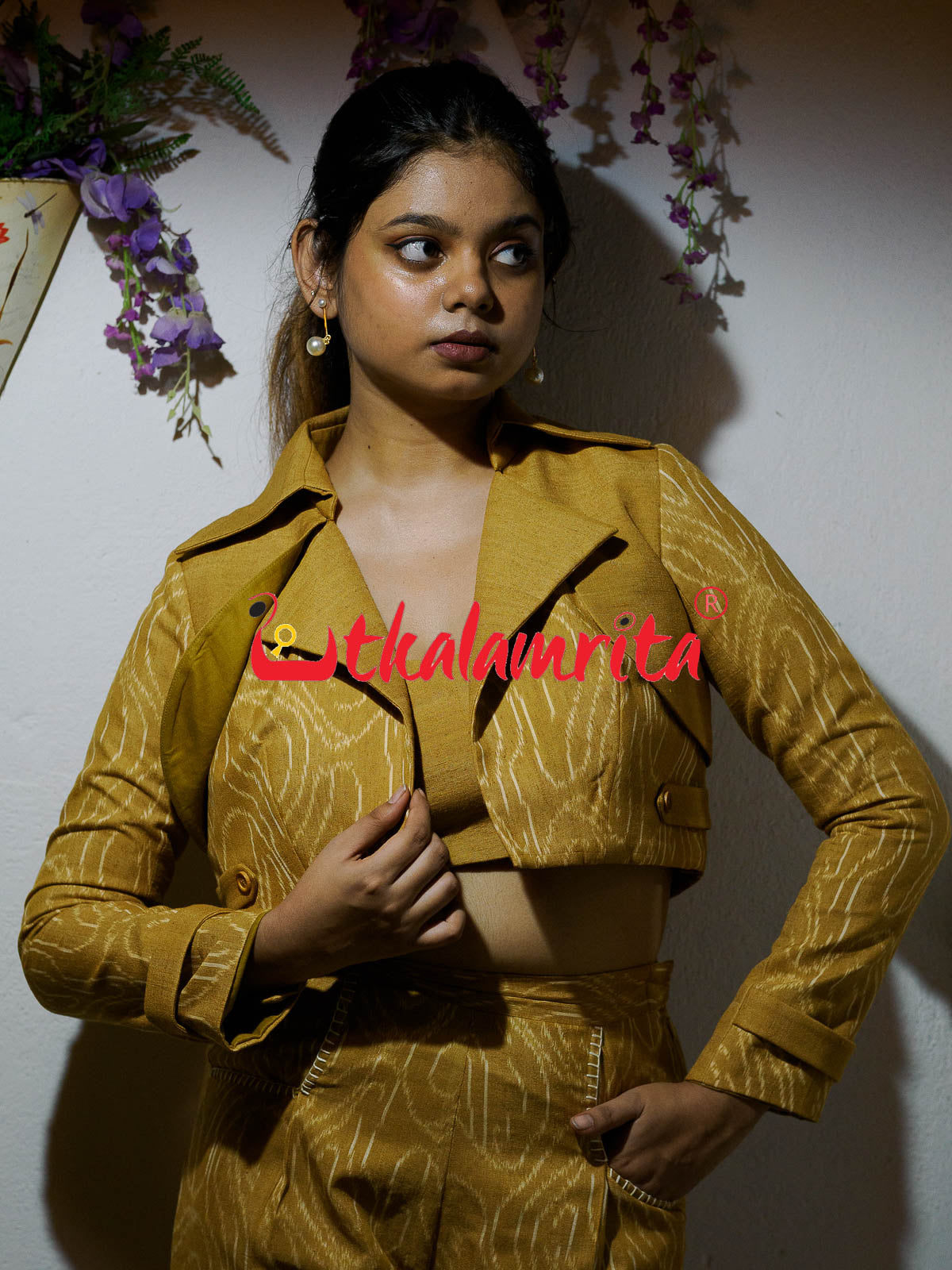 Khaja Cropped Flapped Natural Dye (Jacket)