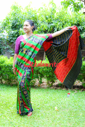 BRIGHT NABAKOTHI KHANDUA SILK SAREE