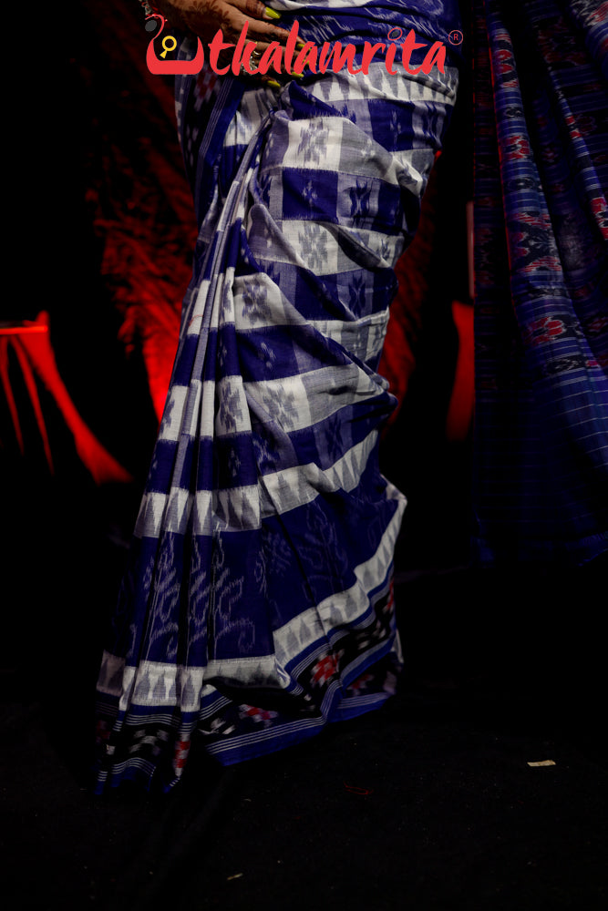 Me in Blue Hycco Khandua Cotton Saree