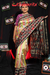 Rainbow Khandua Silk Saree