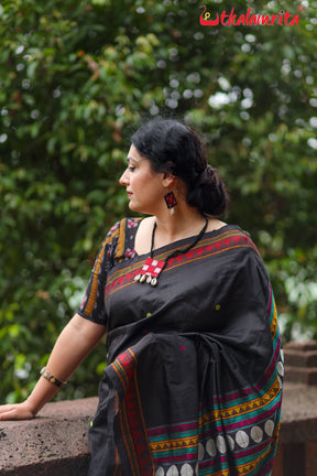 Black Pasapali with Flower Blouse