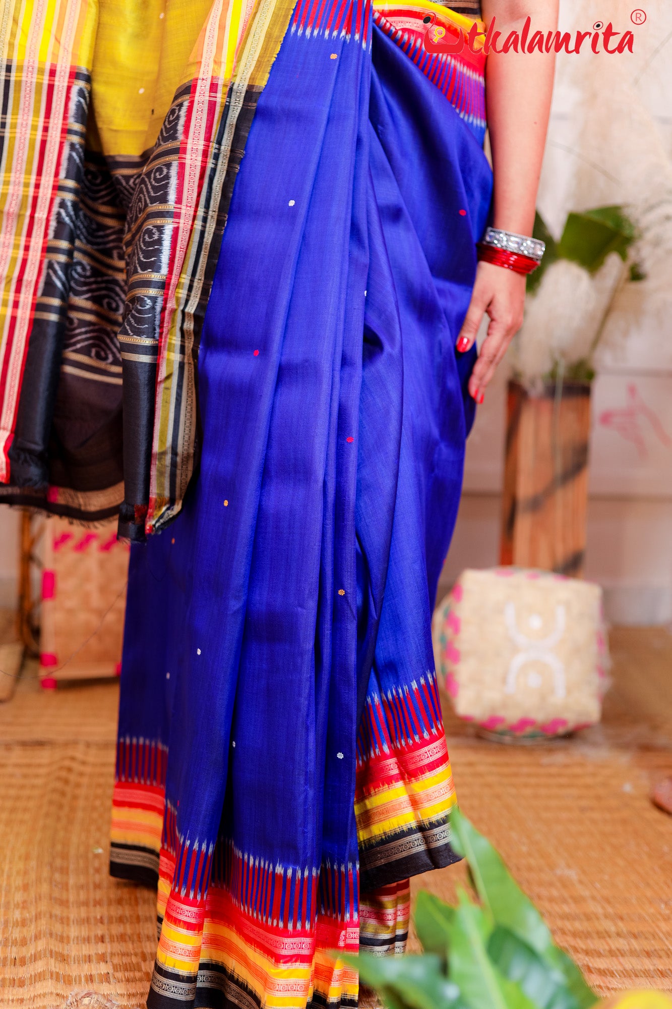 Blue Kathifera Silk Saree