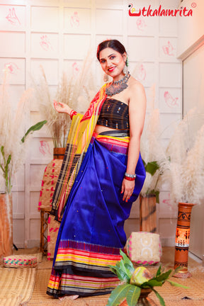 Blue Kathifera Silk Saree