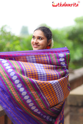 Blue Taranga Ikat Dongria Silk Saree