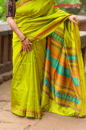 Lemon Beauty Dongria Silk Saree