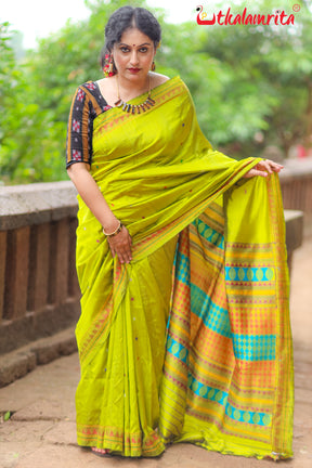 Lemon Beauty Dongria Silk Saree