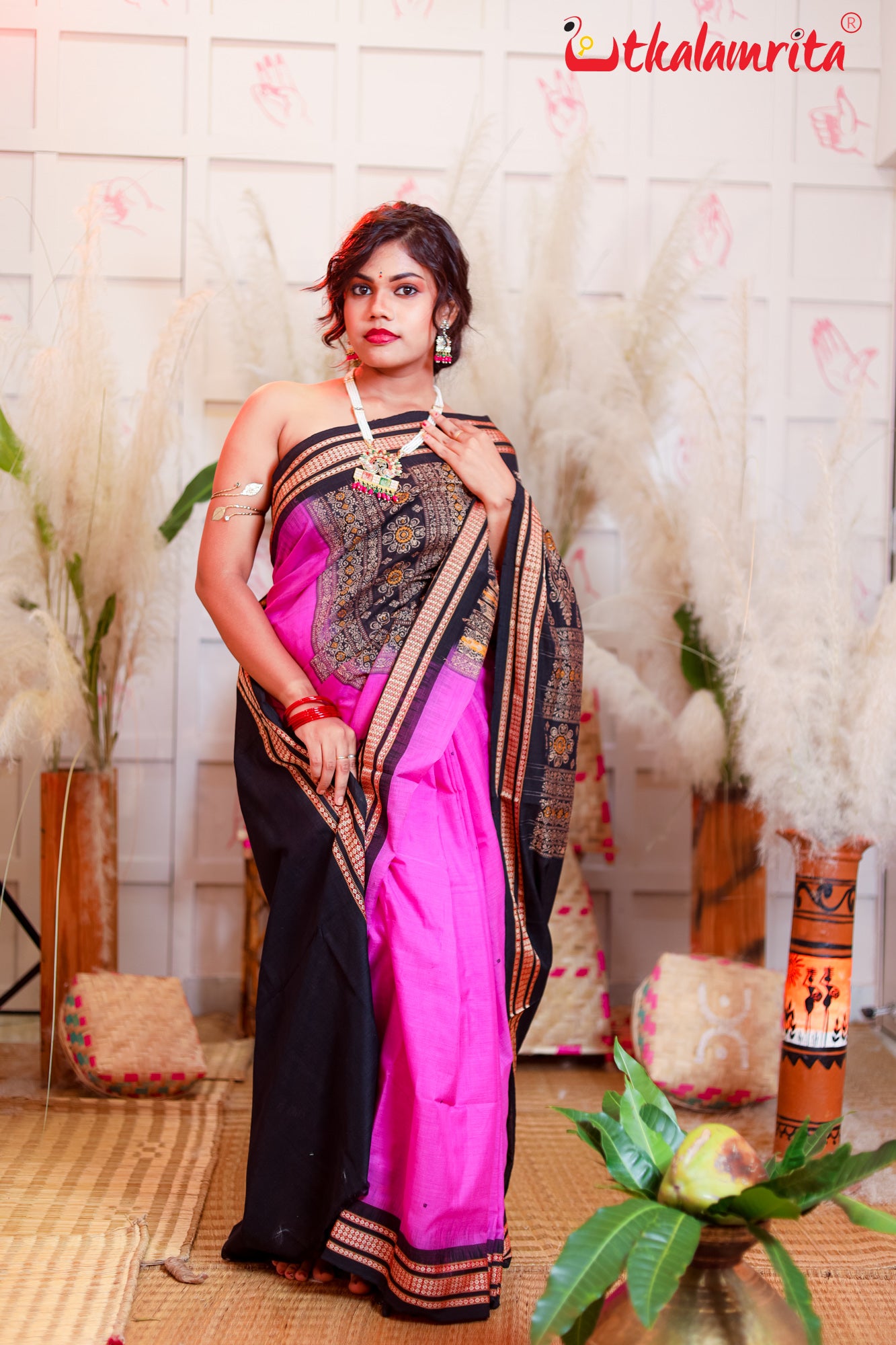 Lavender Beauty Bomkai Saree