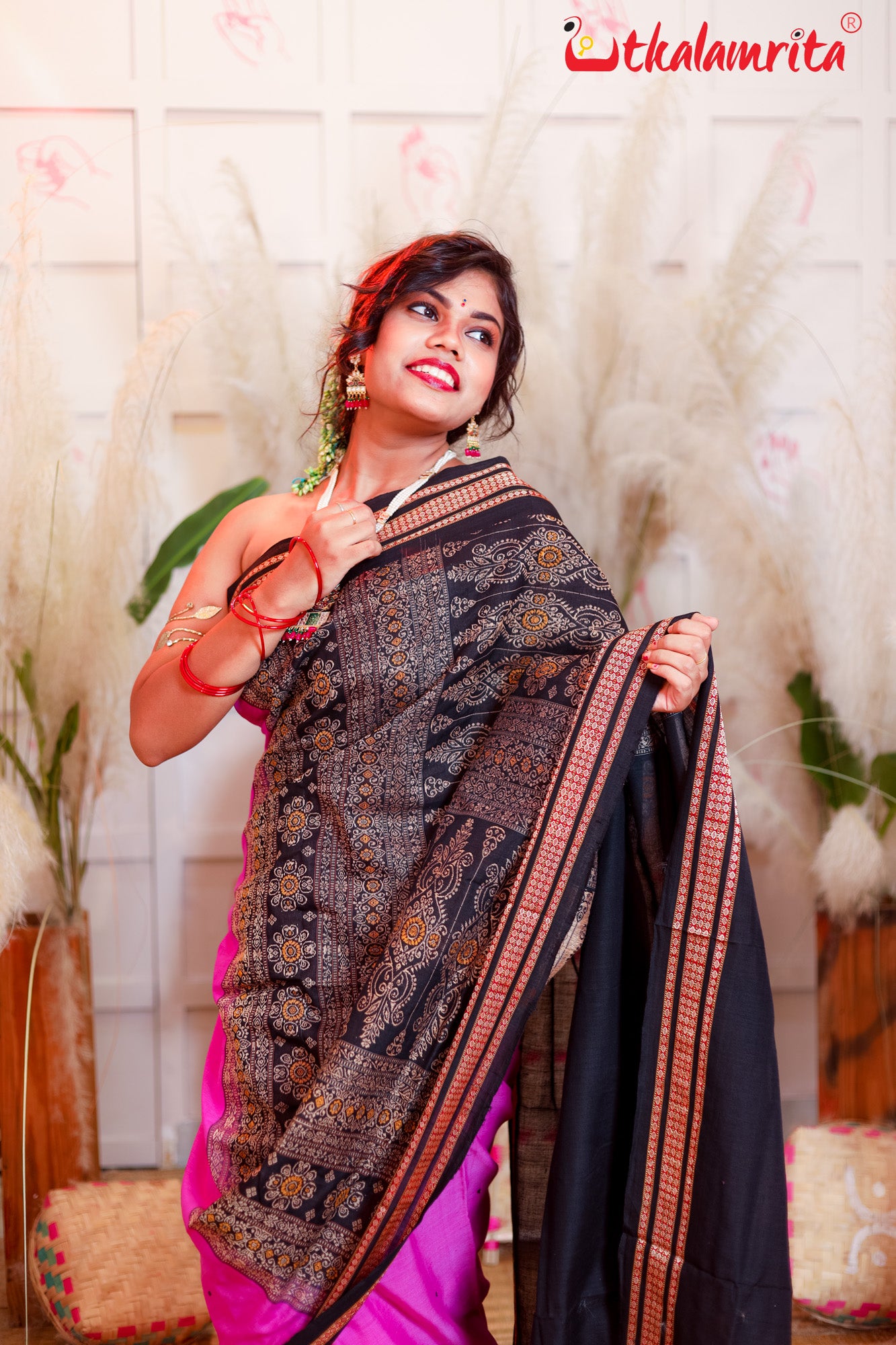 Lavender Beauty Bomkai Saree