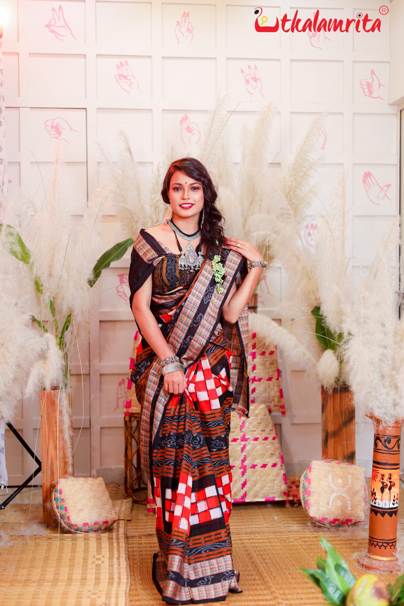 Orange Bichitrapuri Cotton Saree