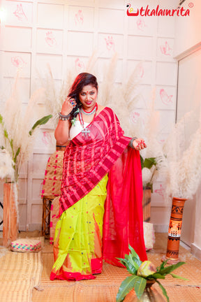 Lemon Green Bapta Saree