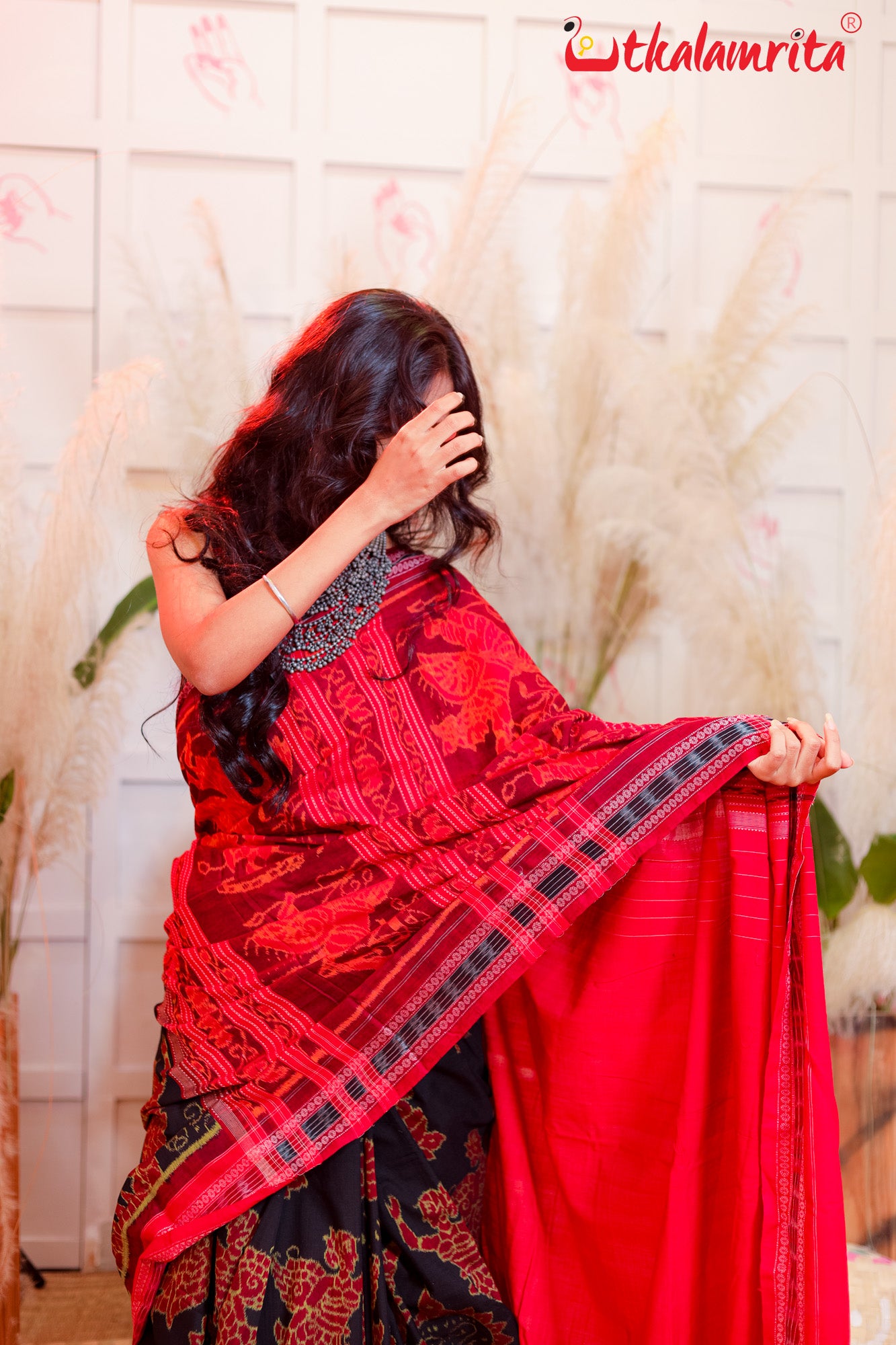 Black Pari Sambalpuri Cotton Saree