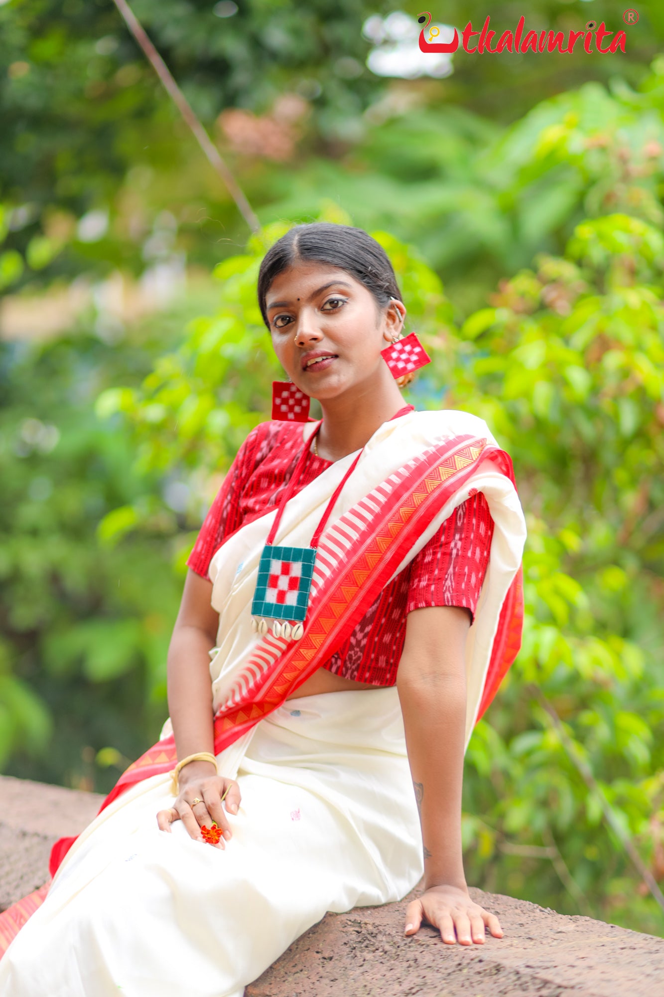 Red Ikat Charm (Blouse)