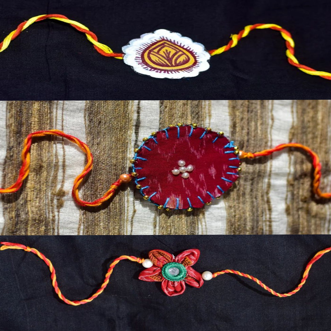 Triple Rakhi Delight E (3pcs Combo)