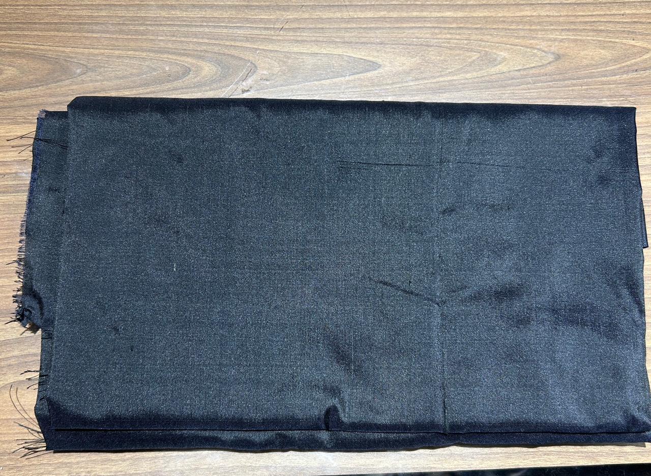 Black Plain Silk (Fabric)