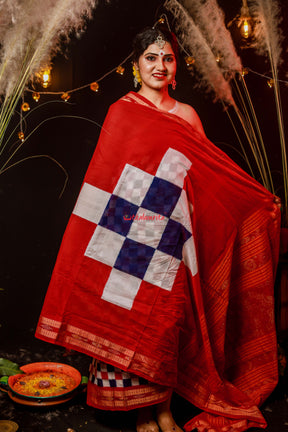 Traditional Big Pasapali Cotton Saree