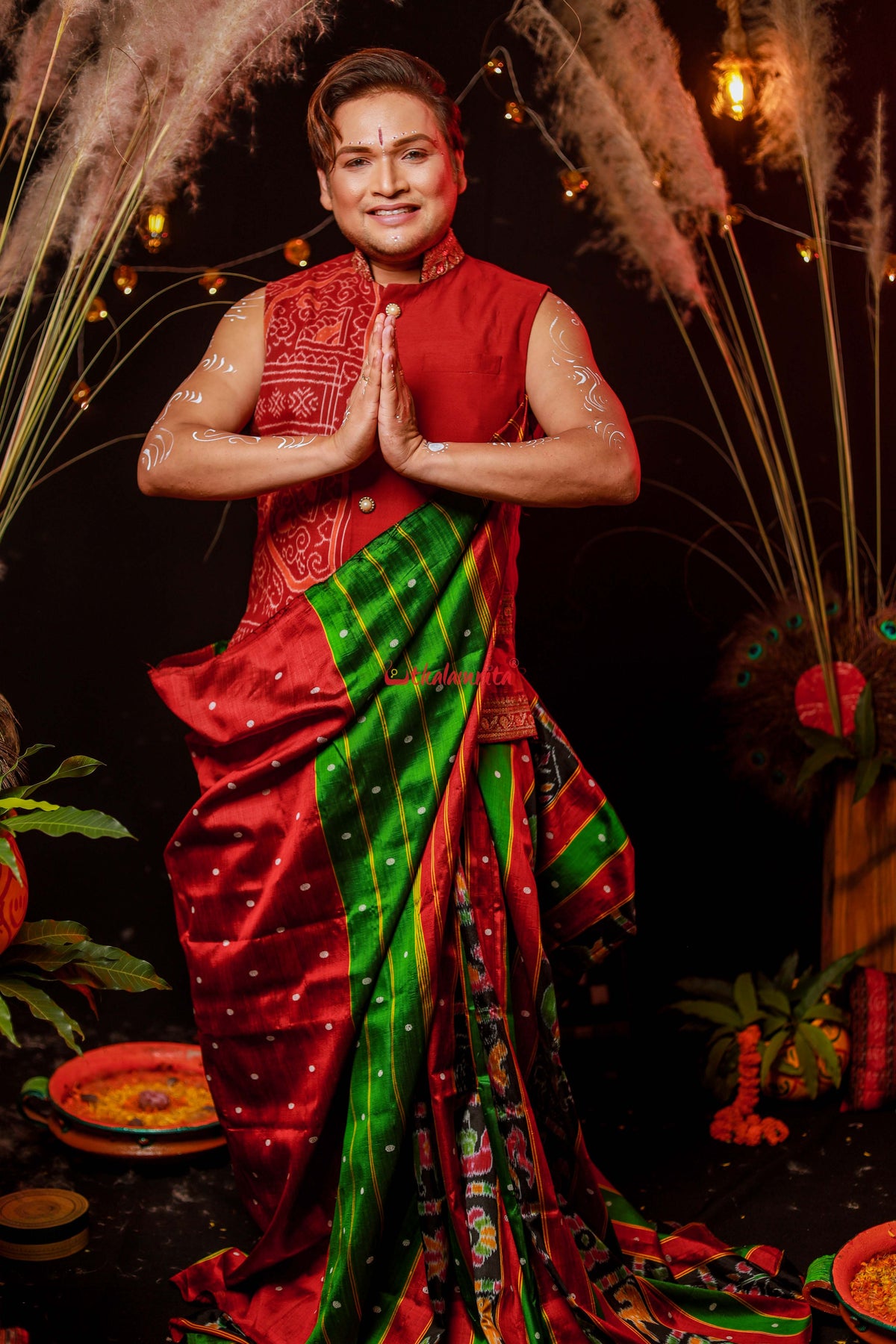 DAZZLING NABAKOTHI KHANDUA SILK SAREE