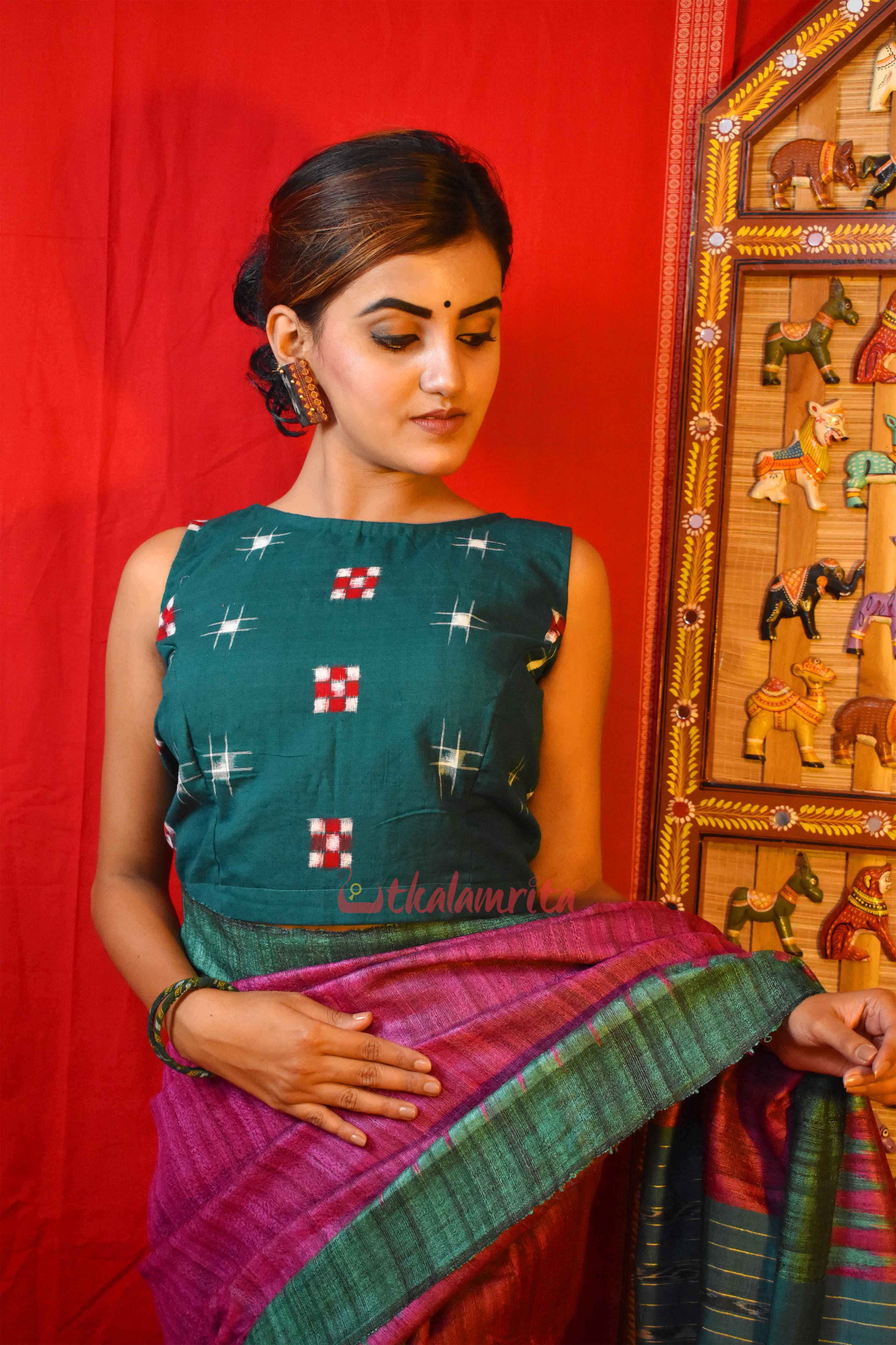 Green Sakta Hearts (Blouse)