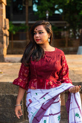 Maroon Tribals, Frilly Hands (Blouse)