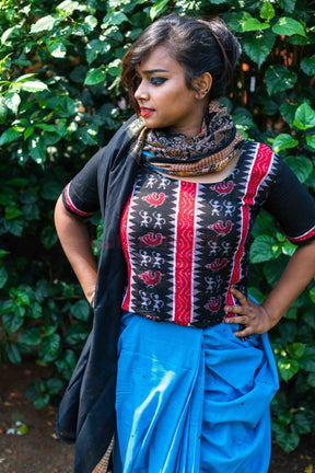 Black Tribals and Ducks Top (Blouse)