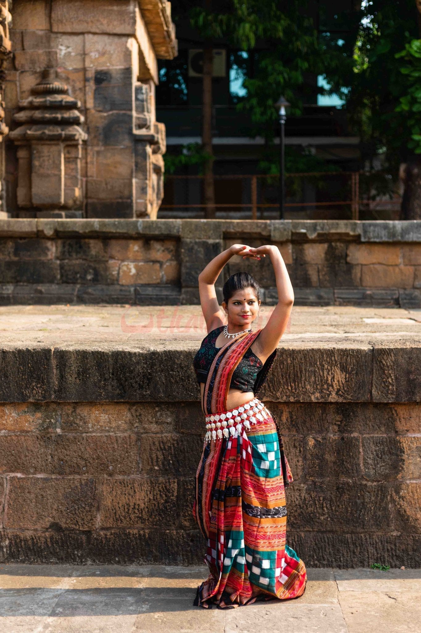 Bichitrapuri Green Sambalpuri Pasapali Saree